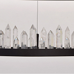 Люстра с двумя кольцами черного цвета с хрустальными элементами QUARTZ CRYSTAL варинант исполнения - 6 | Loft Concept в Екатеринбурге