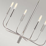 Люстра с 6-ю лампами на тонких изогнутых рожках в современном стиле Feiss варинант исполнения - 11 | Loft Concept в Екатеринбурге