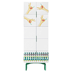 Тумба белая с рисунком Tall Forest Ok White варинант исполнения - 1 | Loft Concept в Екатеринбурге