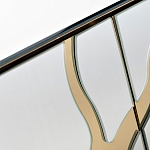 Консоль с ящиками зеркальная с золотым декором Gold Painted Mirror Console варинант исполнения - 3 | Loft Concept в Екатеринбурге