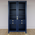 Дизайнерский шкаф витрина Elsa Dreams Blue с 4-мя ящиками варинант исполнения - 1 | Loft Concept в Екатеринбурге