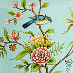 Настольная лампа голубая с изображением птиц Slip Away варинант исполнения - 6 | Loft Concept в Екатеринбурге