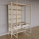 Витрина Primo со стеклянными фасадами и буфетом шпон Светлый дуб варинант исполнения - 4 | Loft Concept в Екатеринбурге