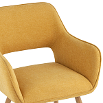 Стул в рогожке желтого цвета NEASAN STOOL варинант исполнения - 7 | Loft Concept в Екатеринбурге