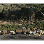 Дизайнерский круглый кофейный стол из металла с мраморным декором PANNA COTTA Coffee Table варинант исполнения - 3 | Loft Concept в Екатеринбурге