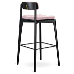 Барный стул из массива ясеня с обивкой из рогожки Elegant Ash Shape варинант исполнения - 3 | Loft Concept в Екатеринбурге