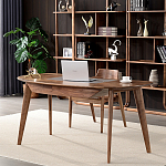 Стол рабочий округлой формы с ящиком  Working Moonnut Table варинант исполнения - 1 | Loft Concept в Екатеринбурге