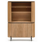 Буфет высокий из дерева манго и металла с открытыми полками и 2-мя дверцами Toinette варинант исполнения - 3 | Loft Concept в Екатеринбурге