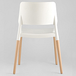 Пластиковый стул на ножках из массива бука Ferret White варинант исполнения - 6 | Loft Concept в Екатеринбурге