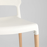 Пластиковый стул на ножках из массива бука Ferret White варинант исполнения - 8 | Loft Concept в Екатеринбурге