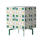 Тумба  с рисунком ShortT Pina Colada Green варинант исполнения - 3 | Loft Concept в Екатеринбурге