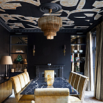 Обои ручная роспись в стиле Арт-деко Symphony Original colourway on Flint silk dupion варинант исполнения - 2 | Loft Concept в Екатеринбурге