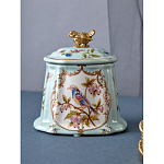 Шкатулка голубого цвета с рисунком и состаренным эффектом Eden Garden варинант исполнения - 4 | Loft Concept в Екатеринбурге