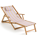 Шезлонг из акации и ткани Venezuela варинант исполнения - 2 | Loft Concept в Екатеринбурге