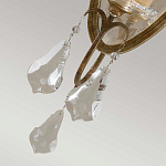 Бра с овальным зеркальным основанием с лампой в виде свечи и хрустальными подвесками Feiss варинант исполнения - 4 | Loft Concept в Екатеринбурге