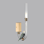 Бра с прозрачной изогнутой трубкой и декоративной фигуркой птицы Ganthea варинант исполнения - 3 | Loft Concept в Екатеринбурге