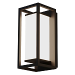 Уличный настенный светильник прямоугольный с чёрной рамкой Высота 35 см Geometric Glow варинант исполнения - 1 | Loft Concept в Екатеринбурге