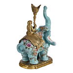 Подсвечник в виде слона из фарфора с бронзовыми элементами Elephant in the Garden of Eden варинант исполнения - 3 | Loft Concept в Екатеринбурге