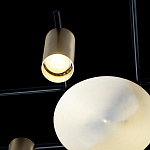 Потолочный светильник с 8-ю цилиндрическими плафонами цвета латунь TRIBES CHANDELIER варинант исполнения - 5 | Loft Concept в Екатеринбурге