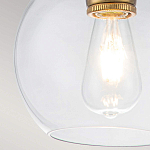 Подвесной светильник латунного цвета с прозрачным стеклянным плафоном Feiss варинант исполнения - 8 | Loft Concept в Екатеринбурге