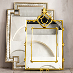 Зеркало прямоугольное Golden Classic Ornament Mirror варинант исполнения - 5 | Loft Concept в Екатеринбурге