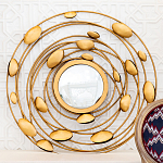 Зеркало в круглой раме украшенной раковинами с жемчугом Pearl in the Gleam варинант исполнения - 2 | Loft Concept в Екатеринбурге