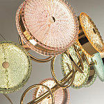 Люстра с плафонами из разноцветного стекла Glass Peonies варинант исполнения - 4 | Loft Concept в Екатеринбурге