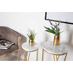 Столик дизайнерский Beige marble варинант исполнения - 3 | Loft Concept в Екатеринбурге