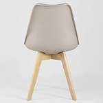 Стул с основой из пластика и мягким сиденьем Arvika Beige варинант исполнения - 4 | Loft Concept в Екатеринбурге