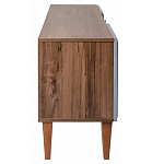 ТВ-тумба серая из массива бука с 2-мя дверками и ящиком Wenge Light варинант исполнения - 3 | Loft Concept в Екатеринбурге