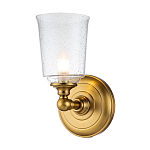 Бра для ванных комнат с прозрачным плафоном из стекла с пузырьками на основании цвета латунь Feiss варинант исполнения - 1 | Loft Concept в Екатеринбурге