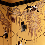 Обои с вышивкой ручной работы Étienne Original colourway on wool sateen варинант исполнения - 6 | Loft Concept в Екатеринбурге