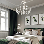 Люстра подвесная из металла с прозрачными подвесками из хрусталя Quasar 93 варинант исполнения - 14 | Loft Concept в Екатеринбурге