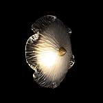 Бра в форме прозрачного стеклянного цветка с рельефной текстурой Textured Glass варинант исполнения - 2 | Loft Concept в Екатеринбурге