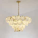 Люстра подвесная четырехъярусная с подвесками в форме дисков Cryptocrystalline Stone варинант исполнения - 7 | Loft Concept в Екатеринбурге