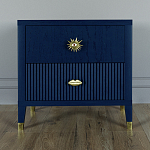 Тумба прикроватная с двумя ящиками Elsa Dreams Blue варинант исполнения - 5 | Loft Concept в Екатеринбурге