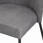 Стул серый с широкой закругленной спинкой Chair Gray Attractive варинант исполнения - 7 | Loft Concept в Екатеринбурге