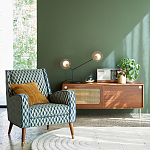 ТВ-тумба из ореха с плетеным декором Eland Wooden Wicker TV Stand варинант исполнения - 4 | Loft Concept в Екатеринбурге