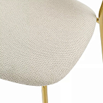 Стул барный широкой полукруглой спинкой на золотистых ножках Chair Smooth Shapes варинант исполнения - 6 | Loft Concept в Екатеринбурге