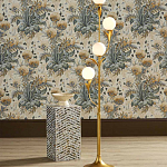Торшер с золотым каркасом в виде стебля с листьями Inspired by Nature варинант исполнения - 4 | Loft Concept в Екатеринбурге