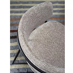 Стул полукруглый с каркасом из металла и мягким сиденьем и спинкой Soft Chenille варинант исполнения - 7 | Loft Concept в Екатеринбурге