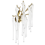 Бра с бронзовыми акцентами и прозрачными стеклянными каплями Droplet Bra варинант исполнения - 1 | Loft Concept в Екатеринбурге