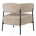 Кресло полукруглое мягкое с буклированной обивкой Armchair with Boucle Upholstery варинант исполнения - 1 | Loft Concept в Екатеринбурге