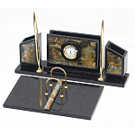 Настольный письменный набор из камня офиокальцит и змеевик Successful Leader варинант исполнения - 2 | Loft Concept в Екатеринбурге