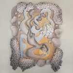 Тканый вручную монументальный настенный гобелен Soft Inception варинант исполнения - 3 | Loft Concept в Екатеринбурге