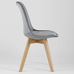 Стул с мягким велюровым сиденьем Arvika Grey варинант исполнения - 2 | Loft Concept в Екатеринбурге