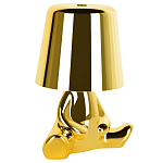 Настольная лампа фигурная золотого цвета с гладким абажуром Высота 16 см Sophia варинант исполнения - 2 | Loft Concept в Екатеринбурге