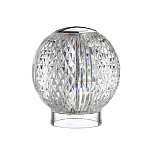 Настольная лампа с прозрачным шарообразным плафоном на цилиндрической подставке Crystal Globule варинант исполнения - 5 | Loft Concept в Екатеринбурге