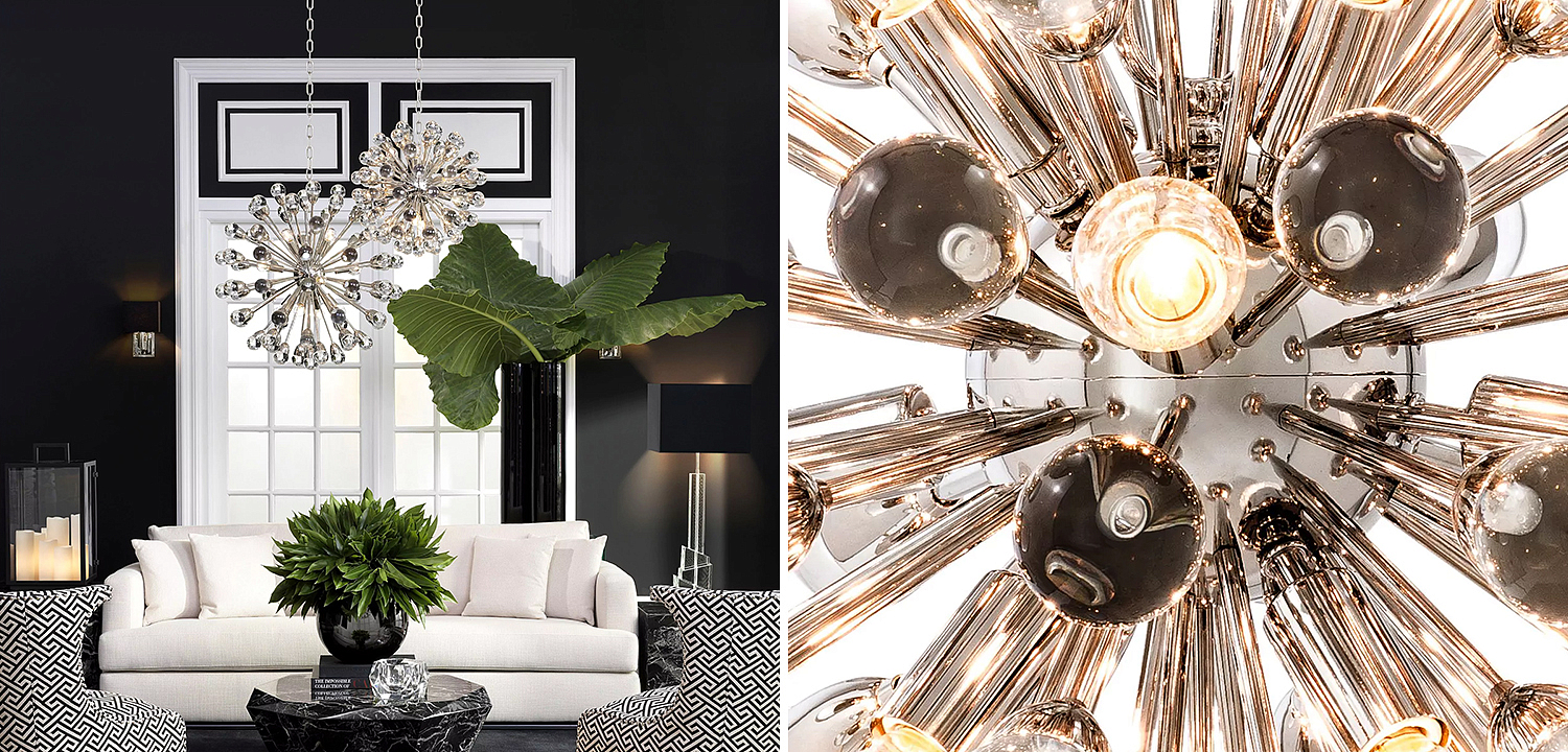 Люстра Eichholtz Chandelier Anto S Nickel - Loft-Concept в Екатеринбурге