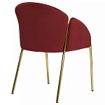 Стул бордовый на золотистых ножках Burgundy Chair варинант исполнения - 3 | Loft Concept в Екатеринбурге